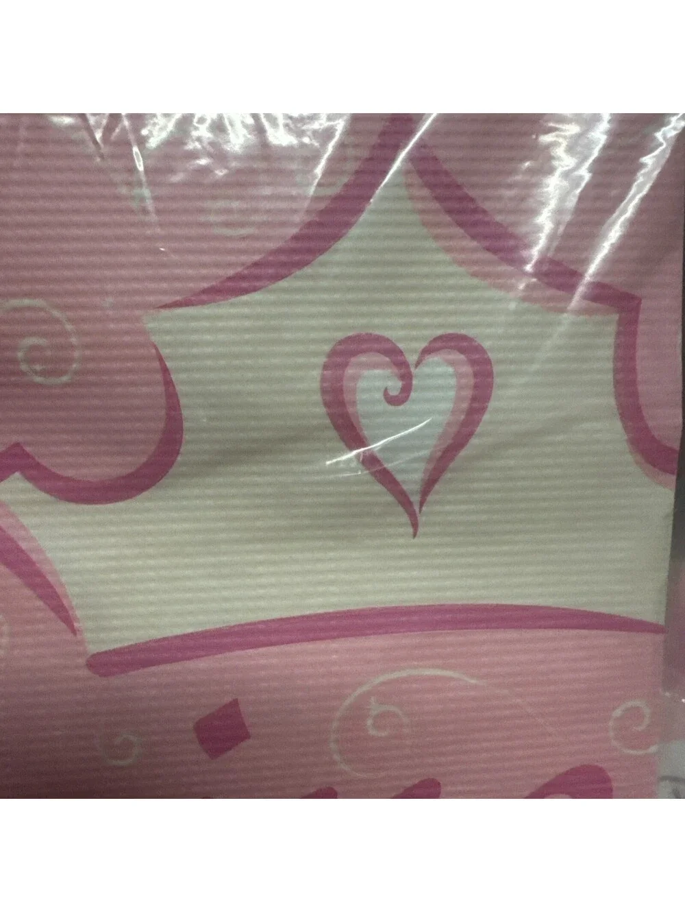 Hallmark Party Express Vtg Disney Princess Ball Table Covers Pink Crown Lot Of 4